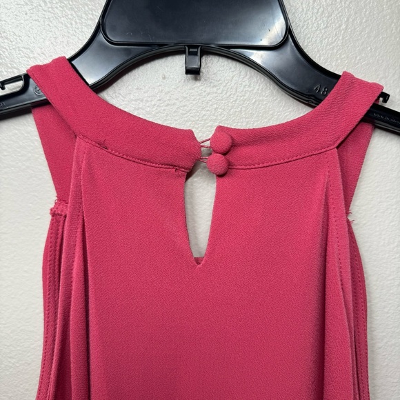 LIMITED Pink Sleeveless Center Ruffle Top Women Size Large - Picture 4 of 6
